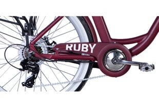 Sähköpyörä Davi E-Ruby Alumiini, 26", 7 vaihdetta, 150-175 cm, 50 km, Burgundi hinta ja tiedot | Sähköpyörät | hobbyhall.fi