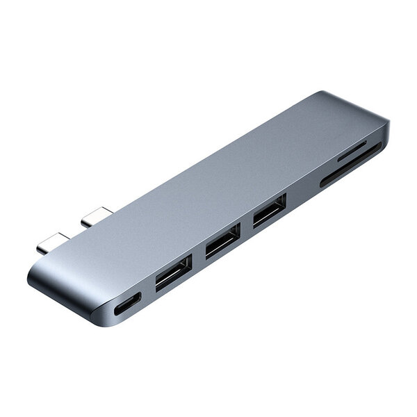 Sovitin UGREEN 60560 CM251 6in1 Type-C Sisään HUB USB-C 3USB SD / TF för MacBook Pro