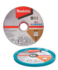 E-03040-12 Katkaisulaikka 125 x 1,0 mm, 12 kpl Makita hinta ja tiedot | Käsityökalut | hobbyhall.fi