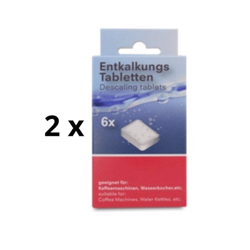 Puhdistustabletit kalkkijäämille, 6 kpl pakkaus 2 kpl. hinta ja tiedot | Kahvinkeittimen tarvikkeet | hobbyhall.fi