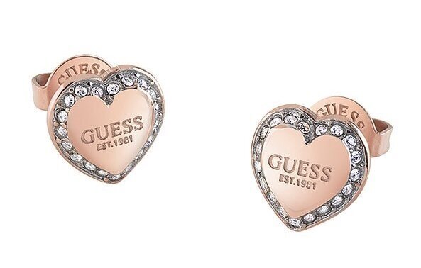 Guess Kimaltelevat sydänkorvakorut Fine Heart JUBE01427JWRGT/U sGU2482 hinta ja tiedot | Korvakorut | hobbyhall.fi