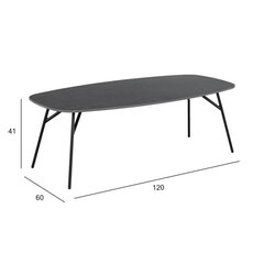 Pöytä Actona, 120x60x41 cm, musta hinta ja tiedot | Ruokapöydät | hobbyhall.fi