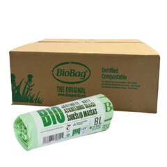 Biohajoava roskapussi Biobag 8L 5x25kpl hinta ja tiedot | Roskapussit | hobbyhall.fi