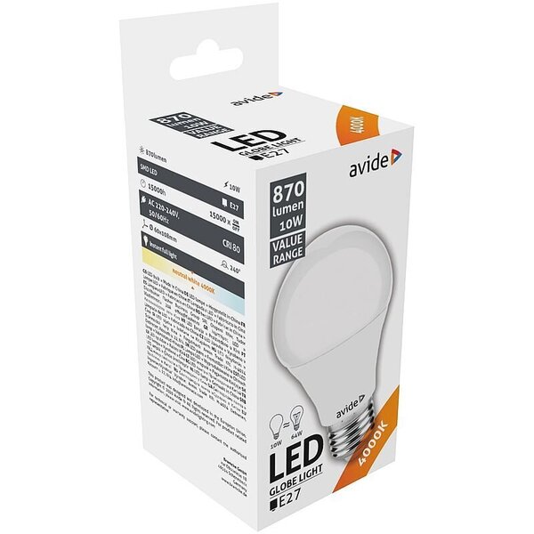 Avide LED-lamppu 10W E27 4000K