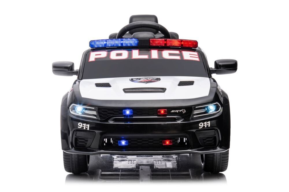 Dodge Charger yksipaikkainen poliisin sähköauto lapsille, valkoinen hinta ja tiedot | Lasten sähköautot | hobbyhall.fi