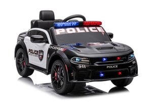 Dodge Charger yksipaikkainen poliisin sähköauto lapsille, musta hinta ja tiedot | Lasten sähköautot | hobbyhall.fi