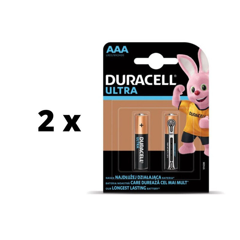 Paristot DURACELL Ultra AAA, 4 kpl. x 2 pakkaus paketti hinta ja tiedot | Paristot | hobbyhall.fi