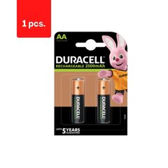 Ladattavat akut Duracell AA (2500 mAh) 2 kpl. hinta ja tiedot | Paristot | hobbyhall.fi