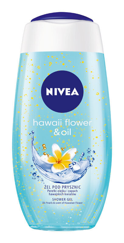 Suihkugeeli Nivea Oil&Hawaii Flower, 6 x 250 ml hinta ja tiedot | Suihkusaippuat ja suihkugeelit | hobbyhall.fi