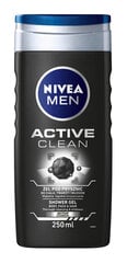 Miesten suihkugeeli Nivea Men Active Clean, 6 x 250 ml hinta ja tiedot | Suihkusaippuat ja suihkugeelit | hobbyhall.fi