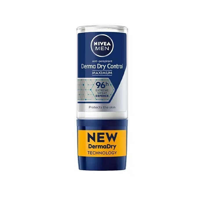 Nivea Miesten Derma Dry Control Antiperspirantti pallosen muodossa, 50 ml hinta ja tiedot | Deodorantit | hobbyhall.fi