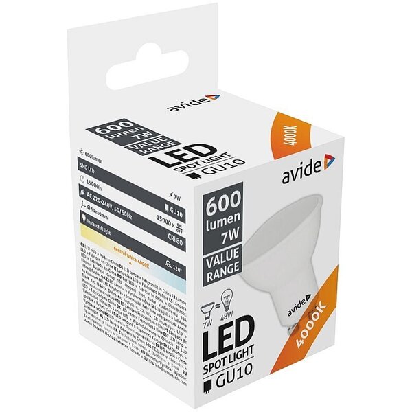 Avide LED-lamppu 7W GU10 4000K