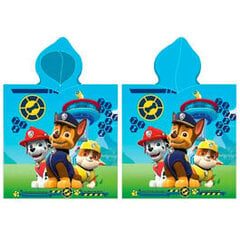 Javoli lasten saunapyyhe-poncho Paw Patrol PAW-P015*01, turkoosi/vihreä hinta ja tiedot | Pyyhkeet | hobbyhall.fi