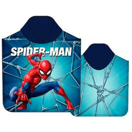 Lasten pyyhe-poncho Spiderman 9012 01, sininen hinta ja tiedot | Pyyhkeet | hobbyhall.fi