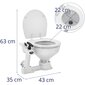 Kiinteä keraaminen käsipumppu-wc, MSW-M-MOMT1, 230 cm. x 210 mm. hinta ja tiedot | Lisävarusteet veneisiin ja kajakkeihin | hobbyhall.fi