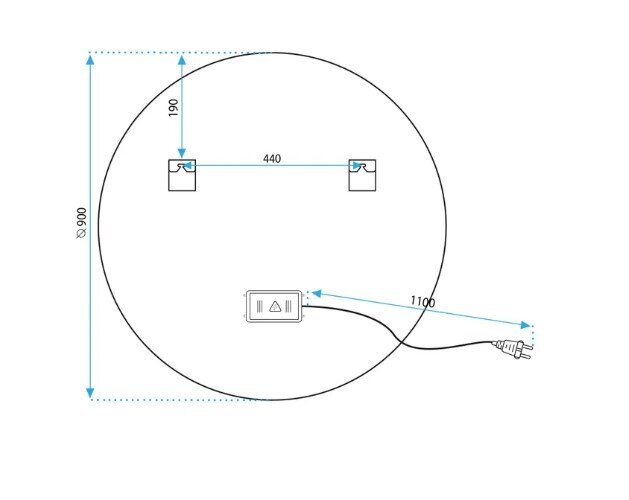 LED-seinäpeili 90cm MMJ hinta ja tiedot | Peilit | hobbyhall.fi