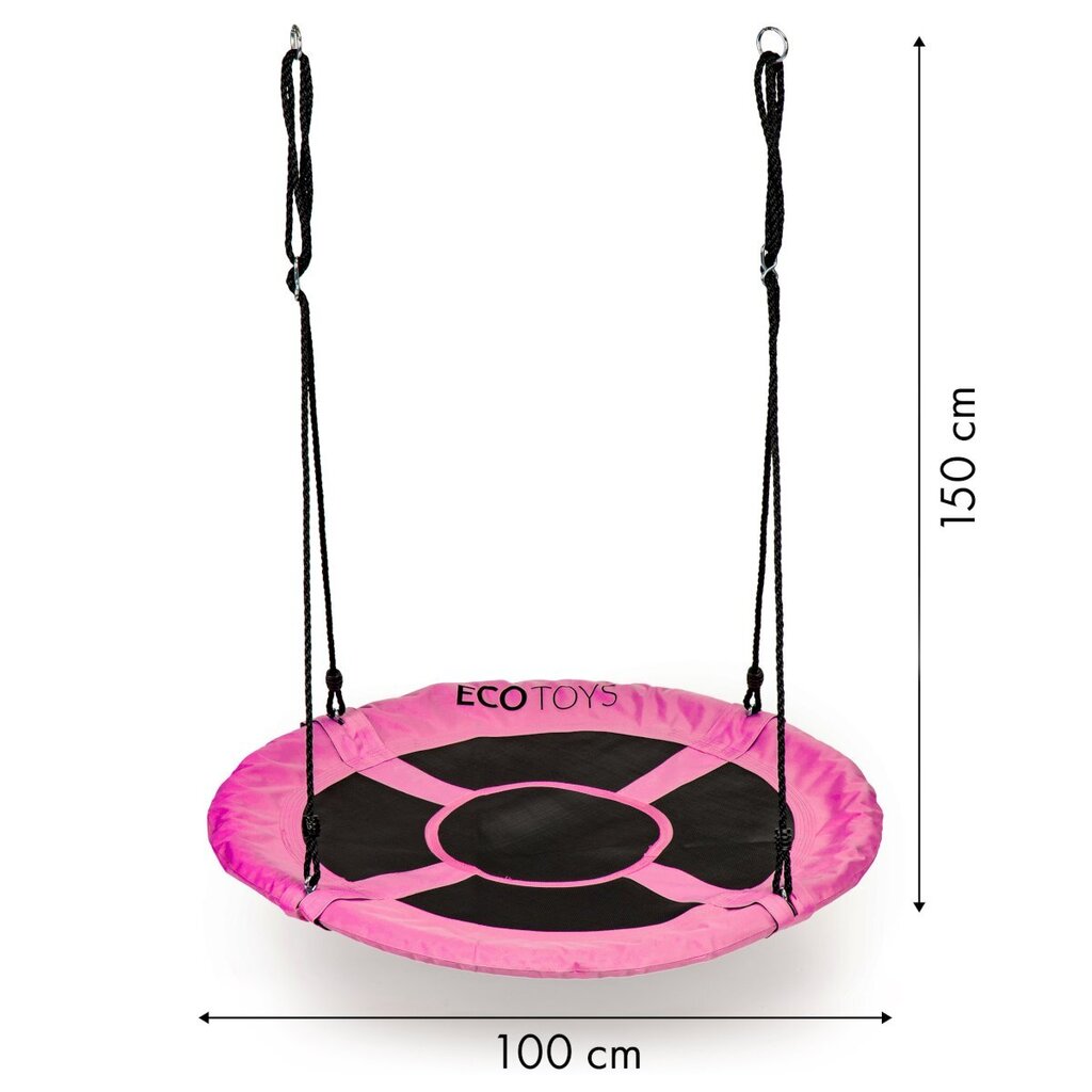 Puutarhakeinun piikkipesä, Ecotoys, 100 cm, vaaleanpunainen hinta ja tiedot | Puutarhatuolit | hobbyhall.fi