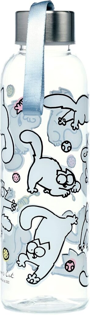 Rikkoutumaton vesipullo metallikannella - Simon's Cat 2021 500 ml hinta ja tiedot | Juomapullot | hobbyhall.fi