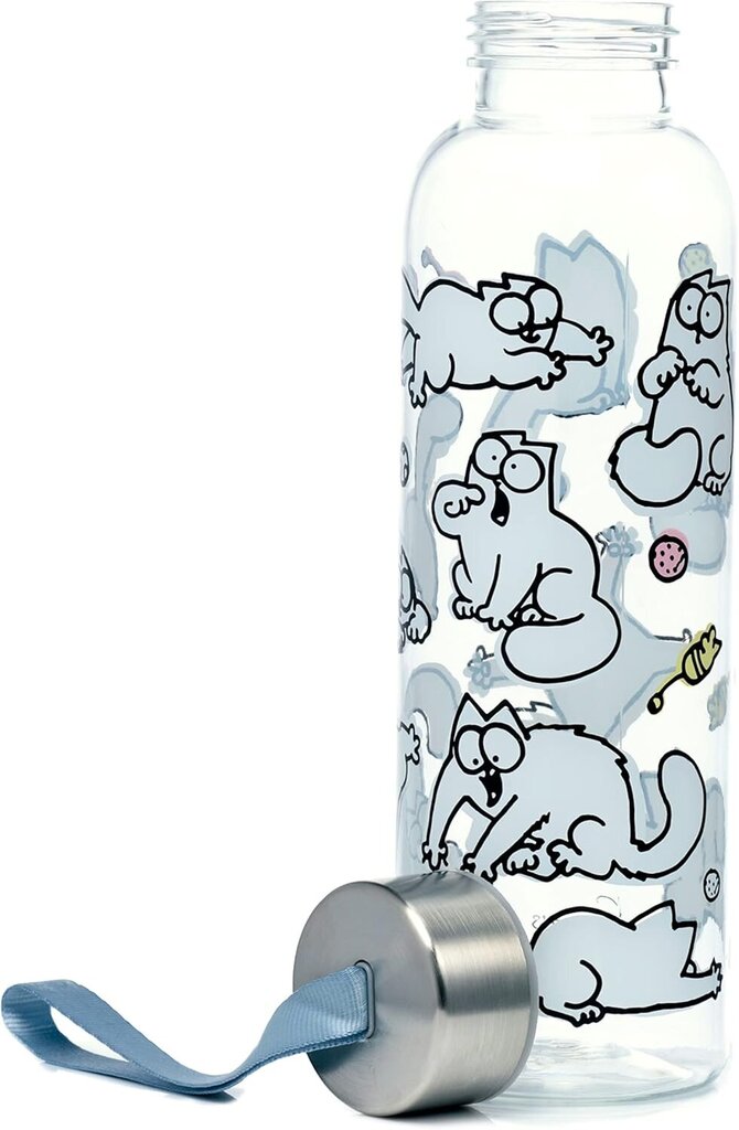 Rikkoutumaton vesipullo metallikannella - Simon's Cat 2021 500 ml hinta ja tiedot | Juomapullot | hobbyhall.fi