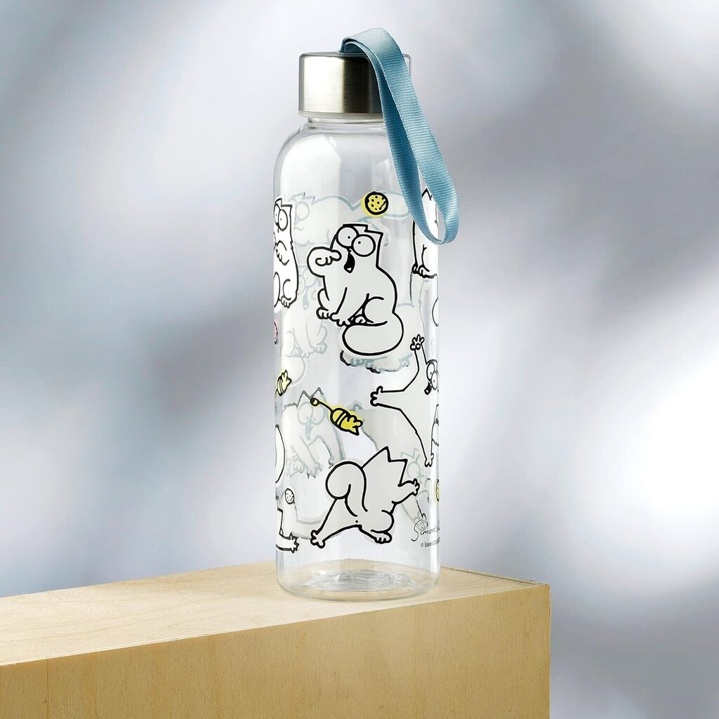 Rikkoutumaton vesipullo metallikannella - Simon's Cat 2021 500 ml hinta ja tiedot | Juomapullot | hobbyhall.fi