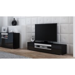 TV-taso Cama Meble Viva, 180x40x37 cm, musta/valkoinen hinta ja tiedot | TV-tasot | hobbyhall.fi