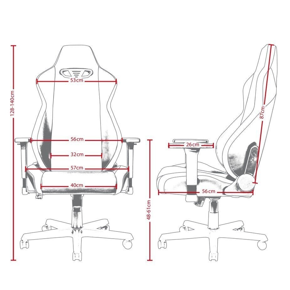 Toimistotuoli Nitro Concepts S300 Stealth, musta hinta ja tiedot | Toimistotuolit | hobbyhall.fi