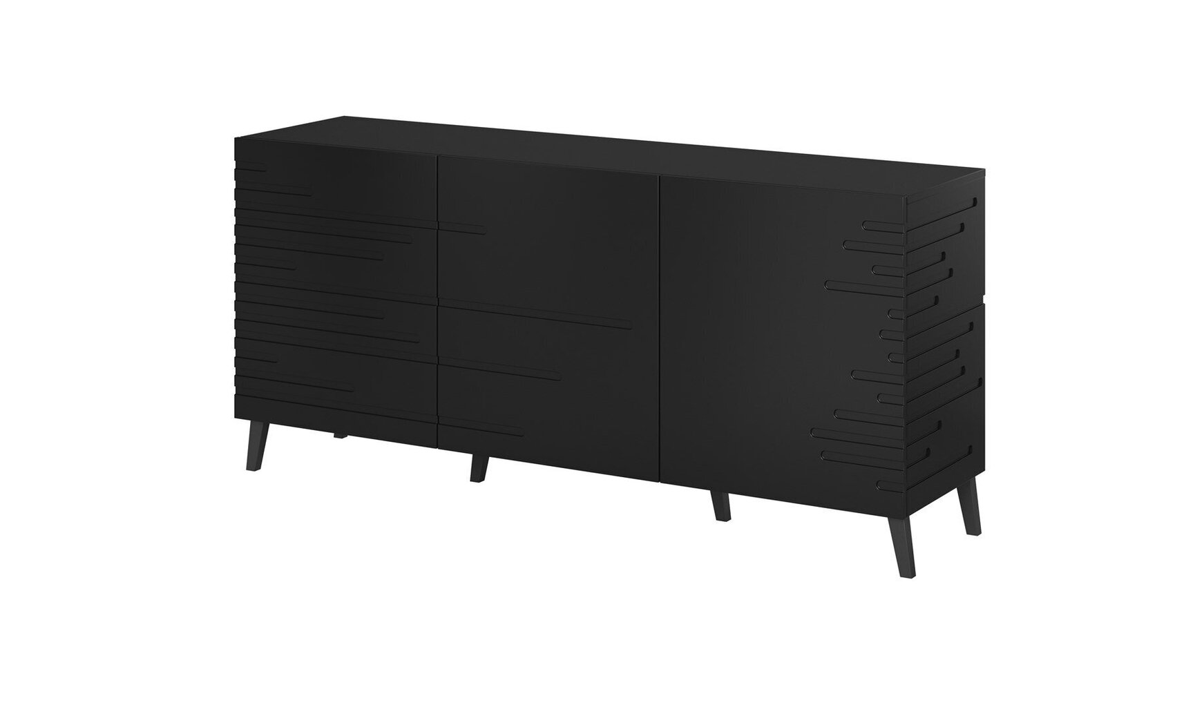 Komoda Cama Meble Nova, 155x40x72 cm, musta hinta ja tiedot | Lipastot | hobbyhall.fi