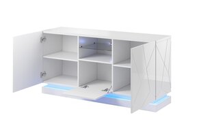 TV-taso Cama Meble QIU 2D1K, 150x41,5x75 cm, valkoinen hinta ja tiedot | Lipastot | hobbyhall.fi