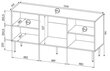 Lipasto Cama Meble Hole, 152x42,5x74,5 cm, valkoinen hinta ja tiedot | Lipastot | hobbyhall.fi