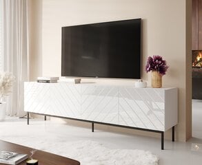 TV-taso Cama Meble Abeto, 200x42x60 cm, valkoinen hinta ja tiedot | TV-tasot | hobbyhall.fi