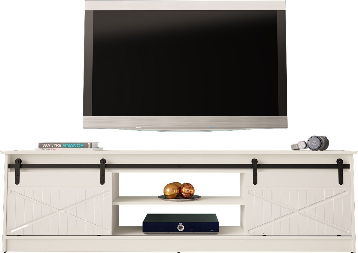 TV-taso Cama Meble Granero, 200x56,7x35 cm, valkoinen hinta ja tiedot | TV-tasot | hobbyhall.fi