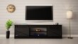 TV-taso Cama Meble Granero, 200x56,7x35 cm, musta hinta ja tiedot | TV-tasot | hobbyhall.fi