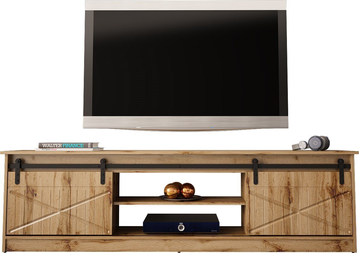 TV-taso Cama Meble Granero, 200x56,7x35 cm, ruskea hinta ja tiedot | TV-tasot | hobbyhall.fi