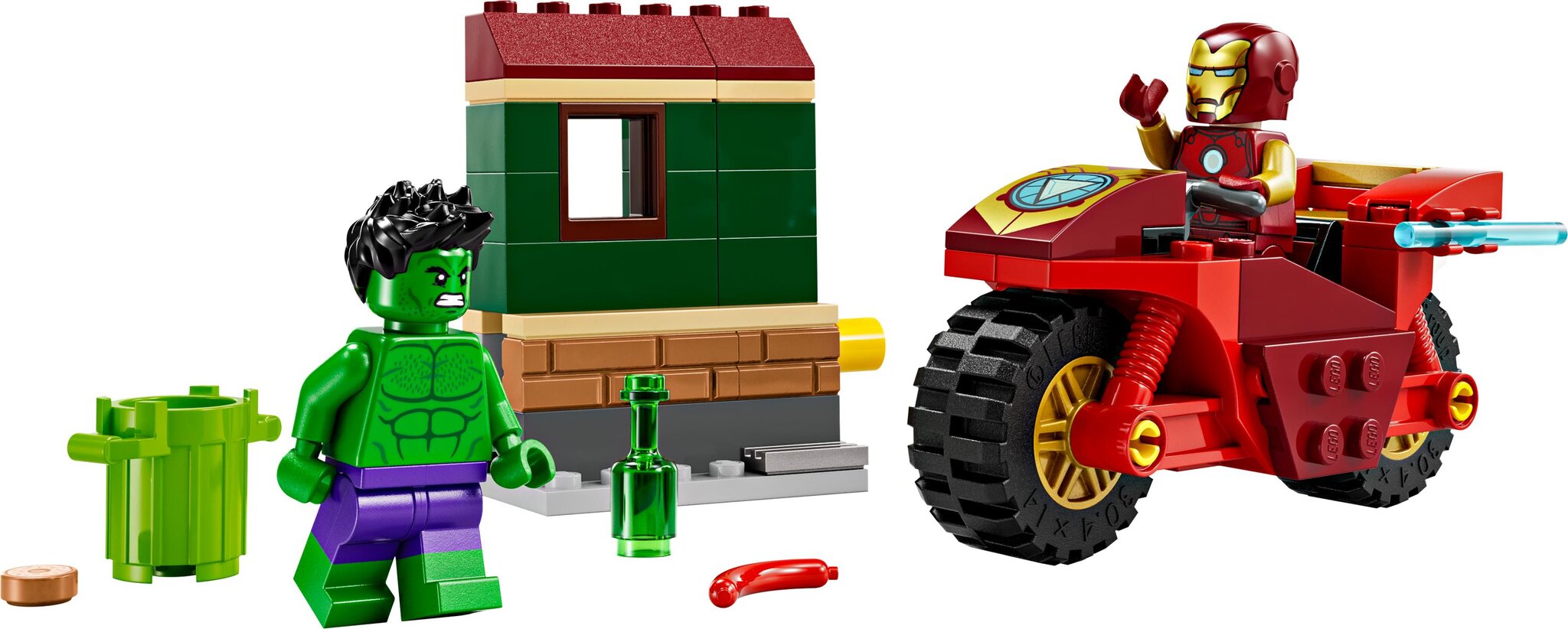 76287 LEGO® Marvel Iron Man moottoripyörän ja Hulkin kanssa, 68 osaa hinta ja tiedot | LEGOT ja rakennuslelut | hobbyhall.fi