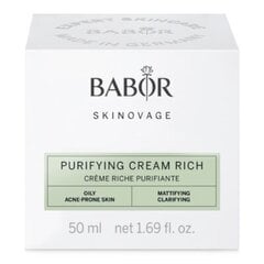 Rikastettu kasvovoide rasvaiselle iholle Babor Skinovage Purifying Cream Rich, 50 ml hinta ja tiedot | Kasvovoiteet | hobbyhall.fi