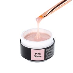 Statybinis gelis Solid Sincero Salon, Pink Glitter, 15 ml hinta ja tiedot | Kynsilakat ja kynsienhoitotuotteet | hobbyhall.fi