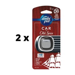 Ilmanraikastin autoihin AMBI PUR Old Spice 2ml x 2 kpl. paketti hinta ja tiedot | Ilmanraikastimet autoon | hobbyhall.fi