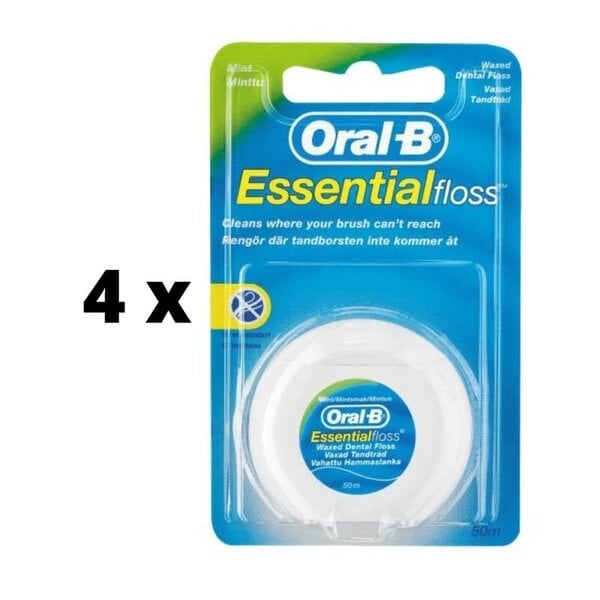 Hammaslanka Oral-B Essential Mint, 50 m x 4 kpl. paketti