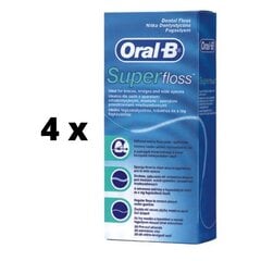 Hammaslanka Oral-B Super Floss, 50 kpl. x 4 kpl. paketti hinta ja tiedot | Suuhygienia | hobbyhall.fi