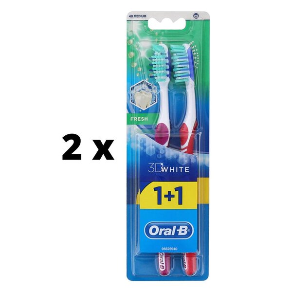 Hammasharja Oral-B 3DW Fresh 40 Medium 1+1 x 2 kpl. paketti