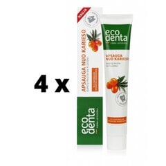 ECODENTA hammastahna, Suoja kariesta vastaan, 75 ml. x 4 kpl. paketti hinta ja tiedot | Ecodenta Hajuvedet ja kosmetiikka | hobbyhall.fi