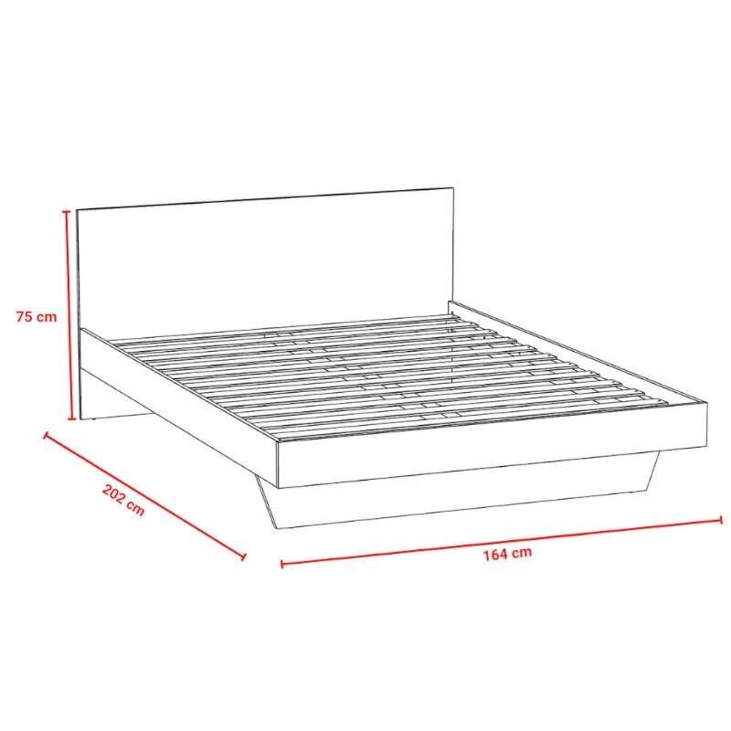 Lova Aatrium Sänky Loft, 160x200 cm, valkoinen hinta ja tiedot | Sängyt | hobbyhall.fi