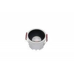 15W LED-kohdevalo Maytoni Alfa -Collection valkoinen, musta sisäpuoli Ø8,5cm 3000K 1050lm DL043-01-15W3K-RD-WB hinta ja tiedot | Taskulamput ja valonheittimet | hobbyhall.fi