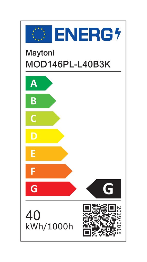 Maytoni Moderni riippuvalaisin Tau MOD146PL-L40B3K Musta hinta ja tiedot | Kattovalaisimet | hobbyhall.fi