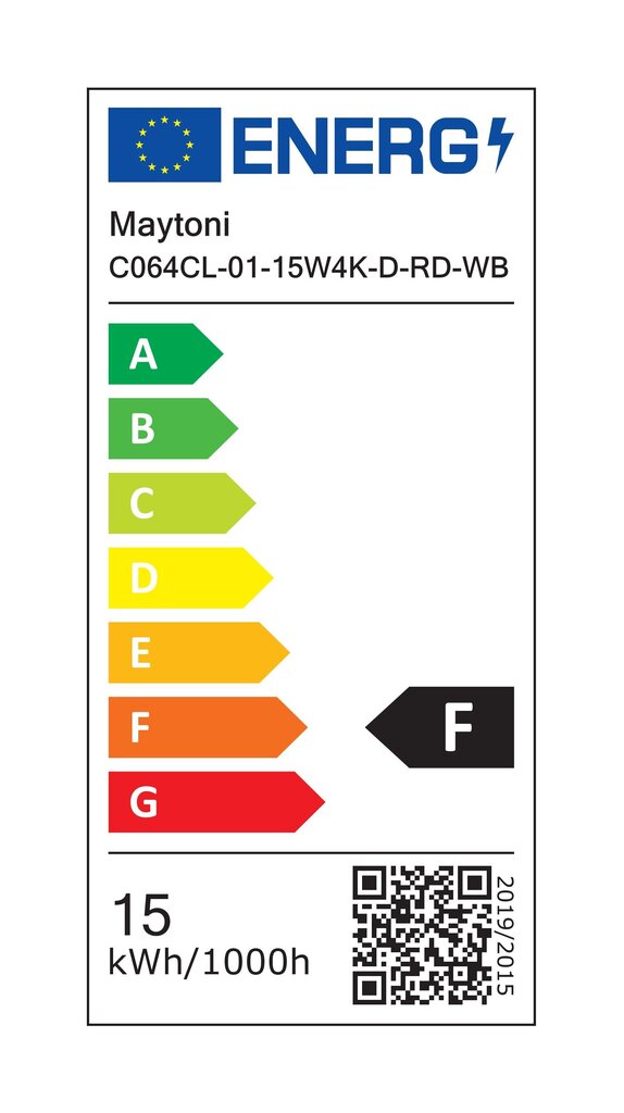 Maytoni Tekninen kattovalaisin Alfa LED C064CL-01-15W4K-D-RD-WB Valkoinen ja musta hinta ja tiedot | Kattovalaisimet | hobbyhall.fi