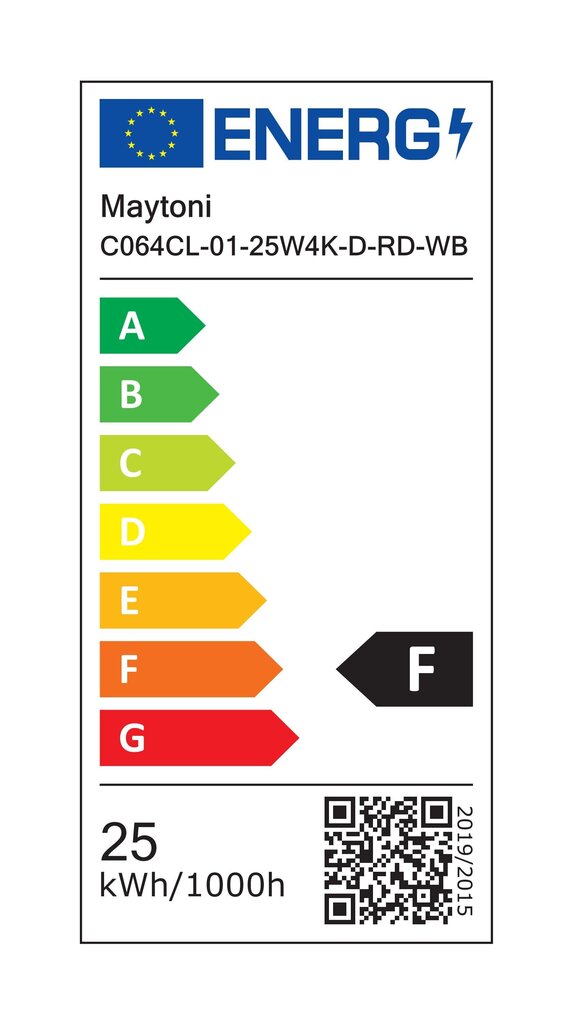 Maytoni Tekninen kattovalaisin Alfa LED C064CL-01-25W4K-D-RD-WB Valkoinen ja musta. hinta ja tiedot | Kattovalaisimet | hobbyhall.fi