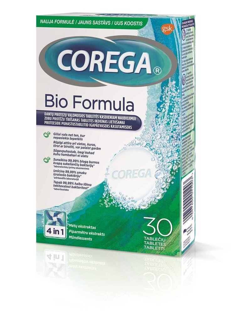 Proteesin puhdistusaine Corega Tabs Bio Formula, 3 x 30 kpl. hinta ja tiedot | Suuhygienia | hobbyhall.fi