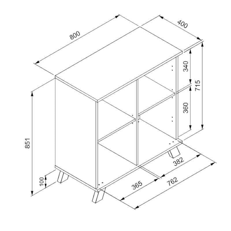 Lipasto Aatrium Medan, ruskea/harmaa hinta ja tiedot | Lipastot | hobbyhall.fi