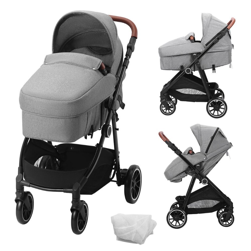 Baby Buggy lastenvaunut Vevor, harmaa hinta ja tiedot | Vaunut ja rattaat | hobbyhall.fi