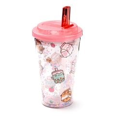 Rikkoutumaton kuppi kaksinkertaisella seinämällä ja oljilla - Pusheen 500ml hinta ja tiedot | Juomapullot | hobbyhall.fi